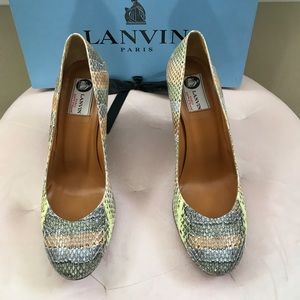 LANVIN SNAKESKIN WEDGE